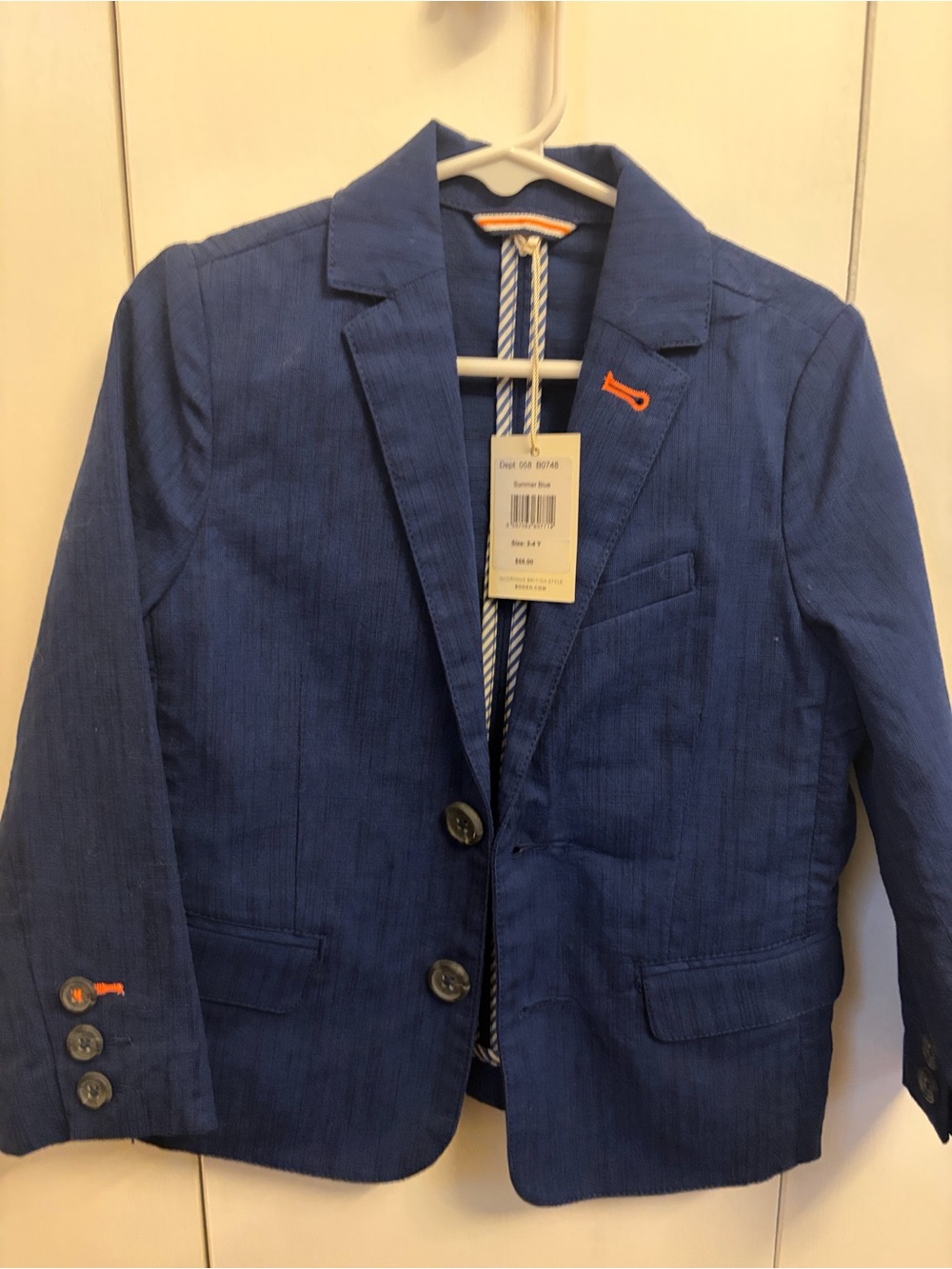 NWT Mini Boden Blazer 3-4 Y Boys